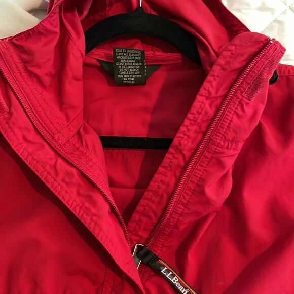 L.L. Bean Vintage Red 1/4 Zip Pullover Jacket Size Medium - Picture 8 of 10